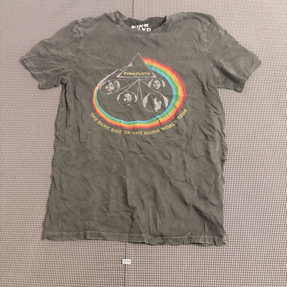 Lucky Brand Pink Floyd Dark Side of the Moon World Tour Graphic T-Shirt Gray M